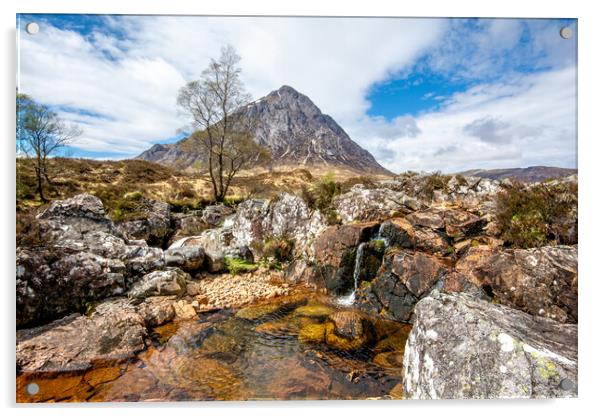 Capturing the Beauty of Scotland's Buachaille Etive Mor Acrylic by Steve Smith