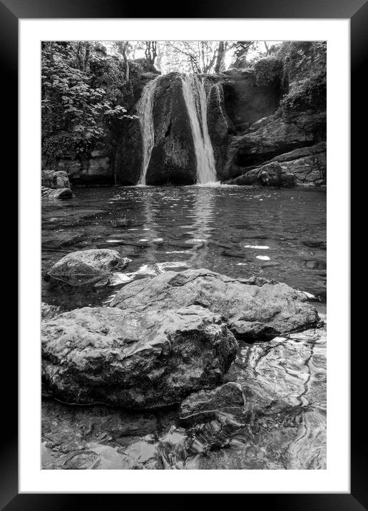 Janet's Foss Black and White Framed Mounted Print by Tim Hill