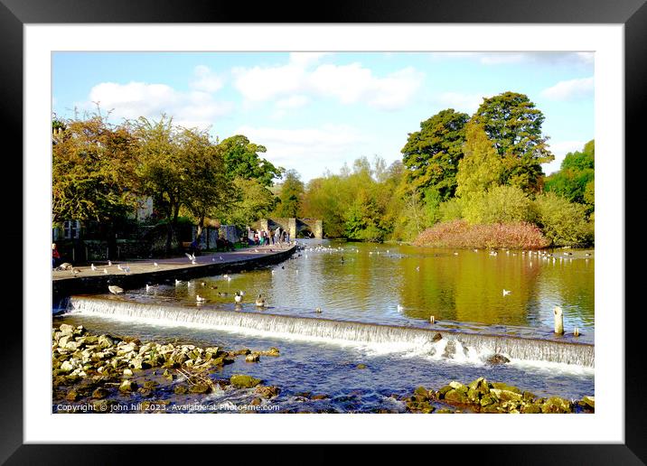 Majestic View of River Wye Framed Mounted Print by john hill