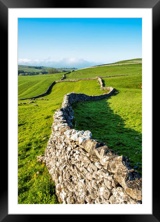 Dry Stone Walls: Malham Yorkshire Dales Framed Mounted Print by Tim Hill
