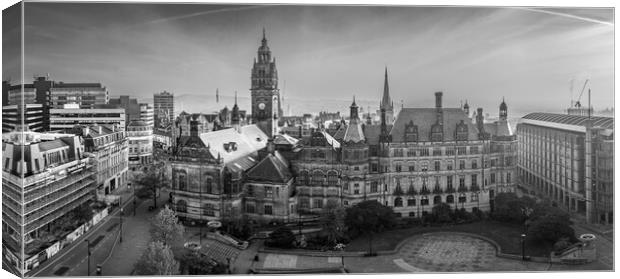 Sheffield Town Hall From The Air Canvas Print by Apollo Aerial Photography