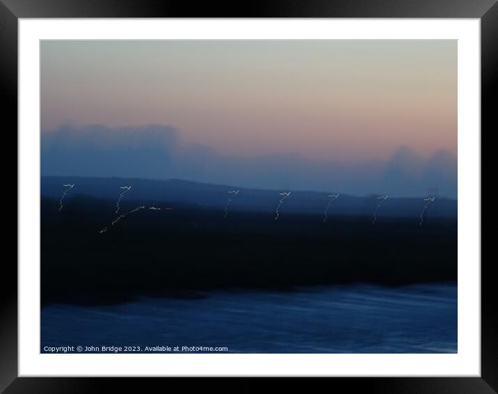 Benfleet  Pastel Sunset Framed Mounted Print by John Bridge