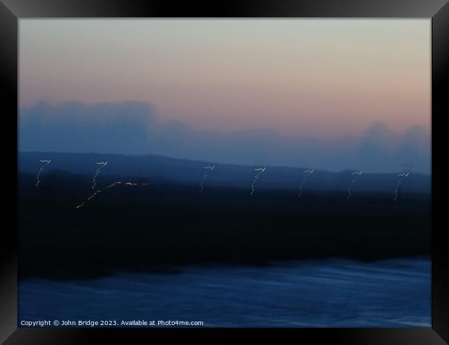 Benfleet  Pastel Sunset Framed Print by John Bridge