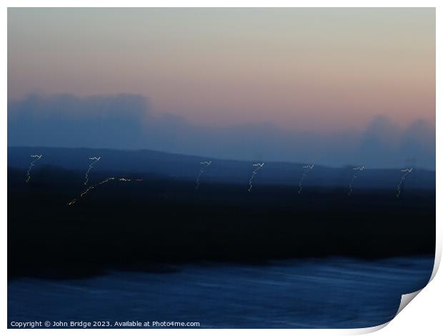 Benfleet  Pastel Sunset Print by John Bridge