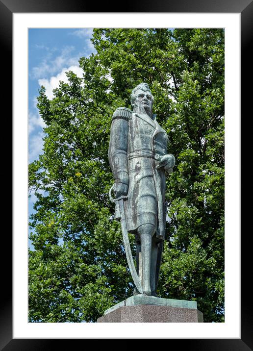 Jozef Sowinski Monument In Warsaw Framed Mounted Print by Artur Bogacki