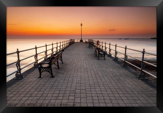 Banjo Jetty in Swanage Framed Print by Ian Middleton