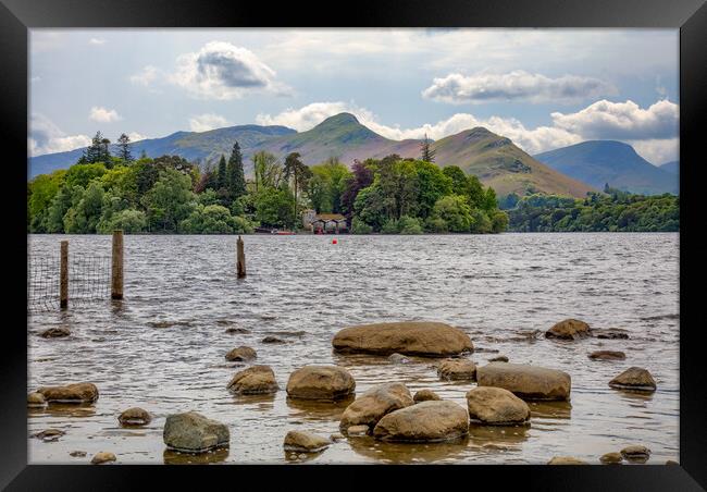 Looking Over Derwentwater to Catbells Framed Print by Roger Green