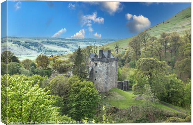 Castle Campbell Medieval Castle in Dollar Scotland Canvas Print by Holly Burgess