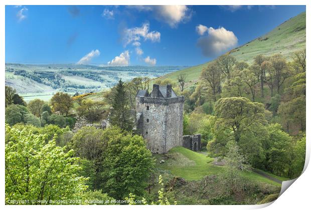 Castle Campbell Medieval Castle in Dollar Scotland Print by Holly Burgess