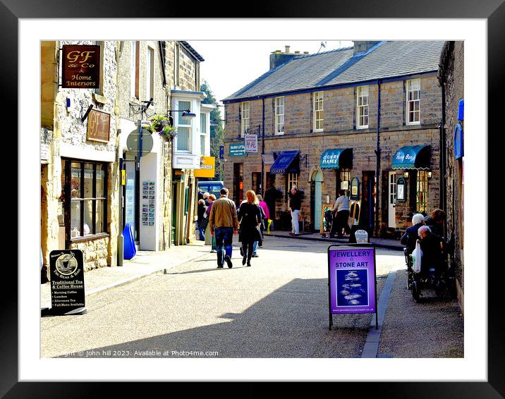 Explore the Historic Bath Street in Bakewell, Derb Framed Mounted Print by john hill