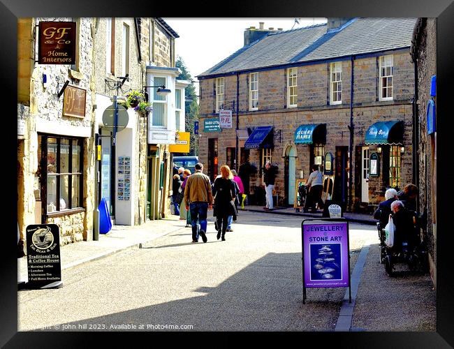 Explore the Historic Bath Street in Bakewell, Derb Framed Print by john hill