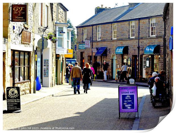 Explore the Historic Bath Street in Bakewell, Derb Print by john hill