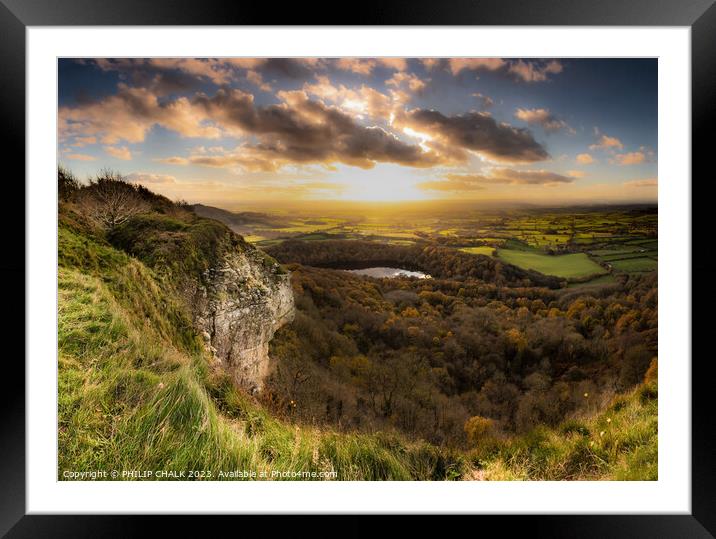 Sutton bank sunset 890 Framed Mounted Print by PHILIP CHALK