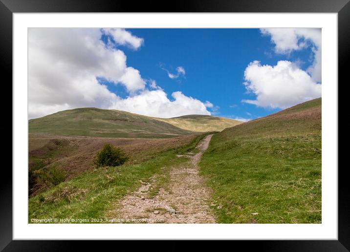 Landscape of Dollar Scotland, bright blue Skys with clouds Framed Mounted Print by Holly Burgess
