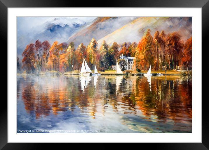 Sailing In The Lake District Framed Mounted Print by Robert Deering