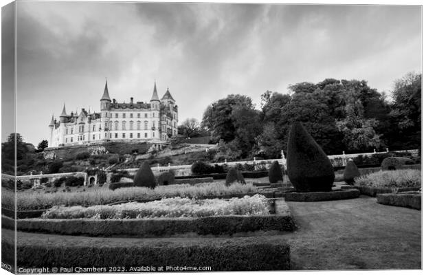 Majestic Dunrobin Castle overlooking Moray Firth Canvas Print by Paul Chambers
