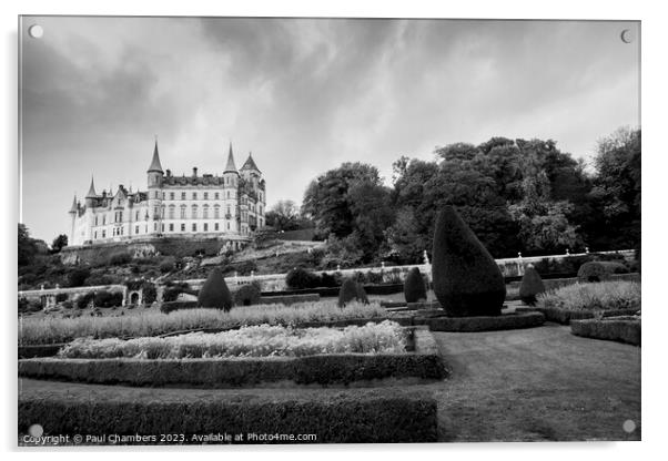 Majestic Dunrobin Castle overlooking Moray Firth Acrylic by Paul Chambers