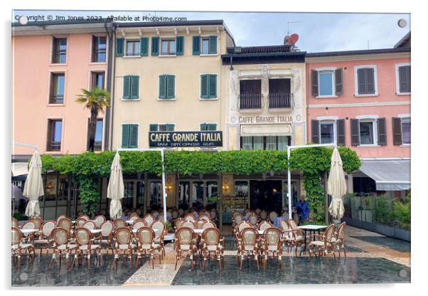 Caffe Grande Italia, Sirmione Acrylic by Jim Jones