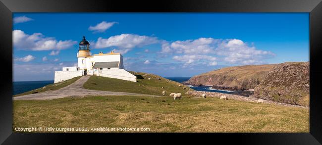 Stoer Light House Scotland on our 500 route around Scotland  Framed Print by Holly Burgess