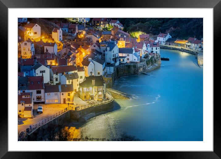 Staithes fishing village, North Yorkshire coast Framed Mounted Print by Martin Williams