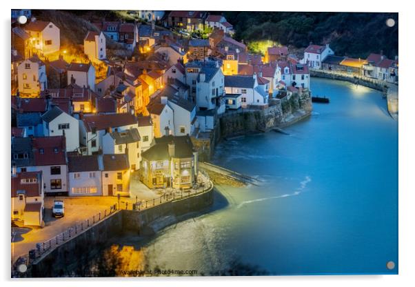 Staithes fishing village, North Yorkshire coast Acrylic by Martin Williams