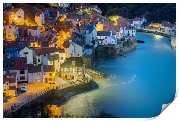 Staithes fishing village, North Yorkshire coast Print by Martin Williams