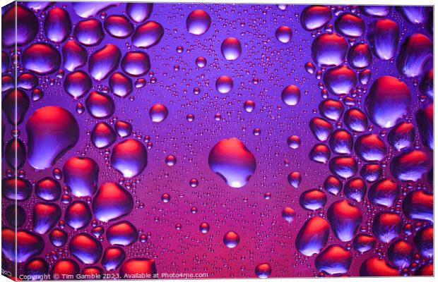 Colourful Water droplets Canvas Print by Tim Gamble