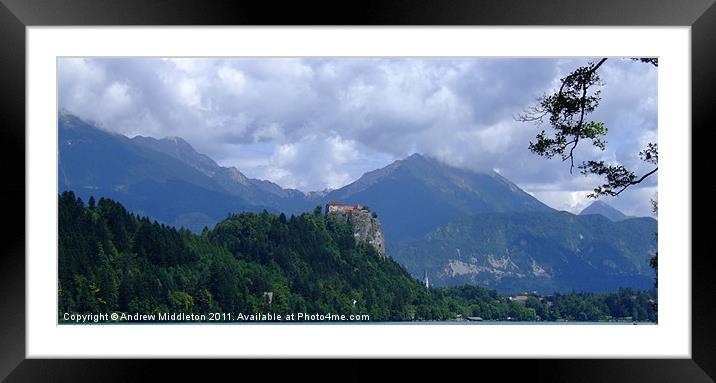 Bled Castle Framed Mounted Print by Andrew Middleton