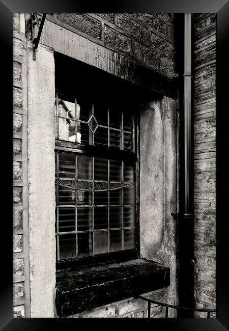 Black Window Framed Print by Glen Allen