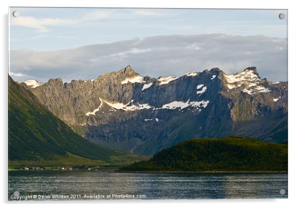 Fjord near Tromso Acrylic by Derek Whitton