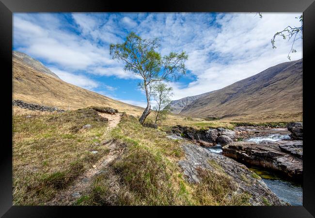Scottish Wilderness: Glen Etive Adventure Framed Print by Steve Smith