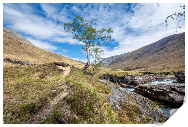 Scottish Wilderness: Glen Etive Adventure Print by Steve Smith