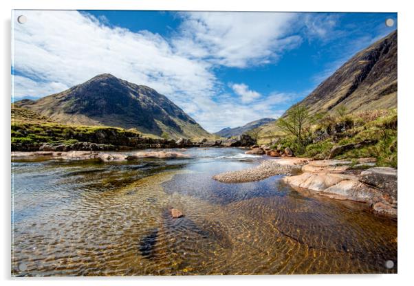 Glen Etive: Majestic Scottish Highlands Acrylic by Steve Smith