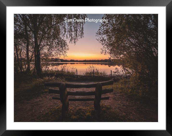 The gorgeous Lackford Lakes Framed Mounted Print by Sam Owen