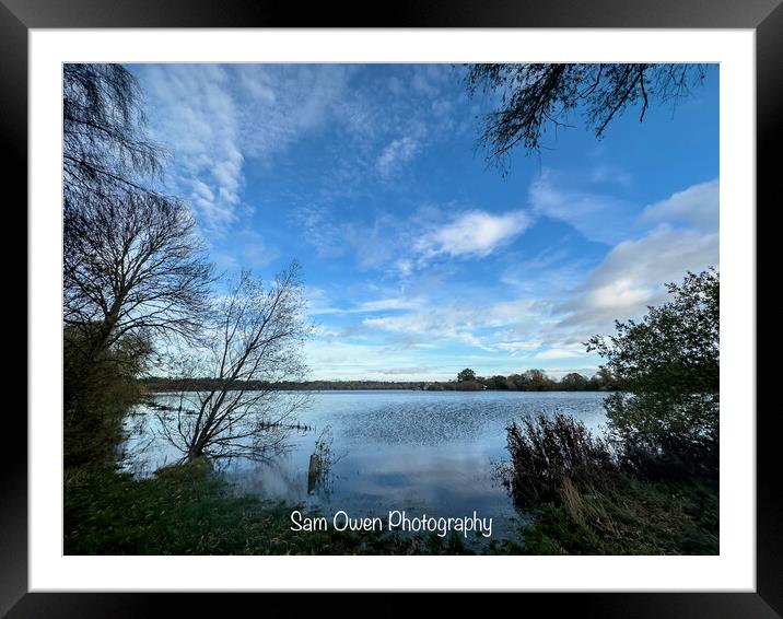 Reflections at Ferry Meadows Framed Mounted Print by Sam Owen