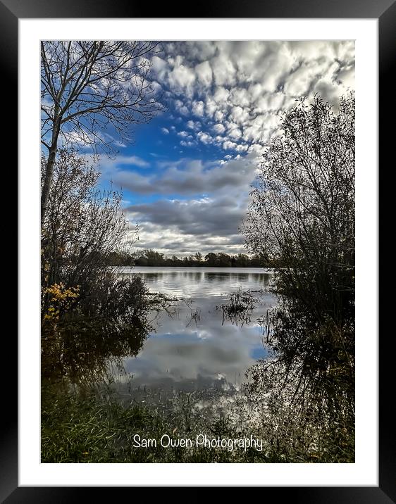 Reflections Ferry Meadows Framed Mounted Print by Sam Owen