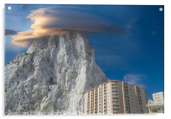 Gibraltar Cloud Acrylic by Alison Chambers
