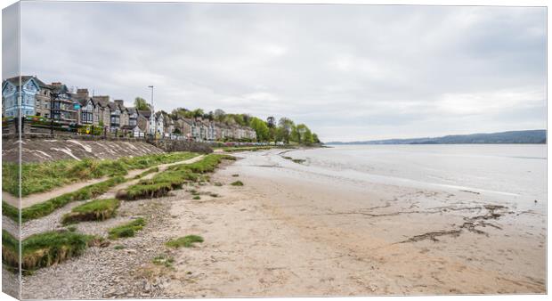 Arnside seafront and promenade panorama Canvas Print by Jason Wells