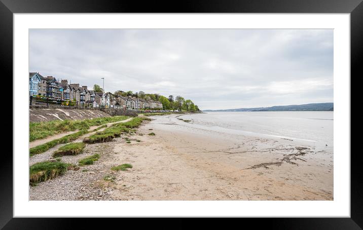 Arnside seafront and promenade panorama Framed Mounted Print by Jason Wells