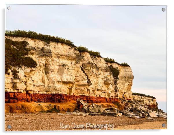 The colourful Hunstanton cliffs Acrylic by Sam Owen