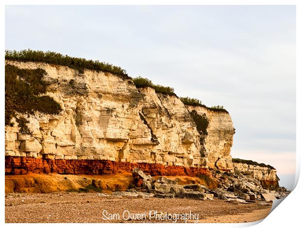 The colourful Hunstanton cliffs Print by Sam Owen