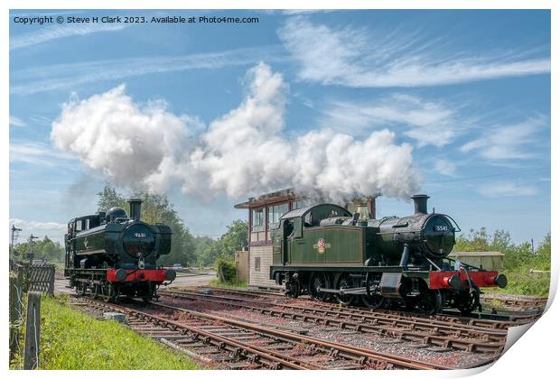 Steam Locomotives of the Dean Forest Railway Print by Steve H Clark