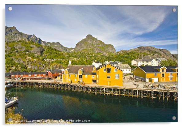 The Lofotens, Norway. Acrylic by Derek Whitton