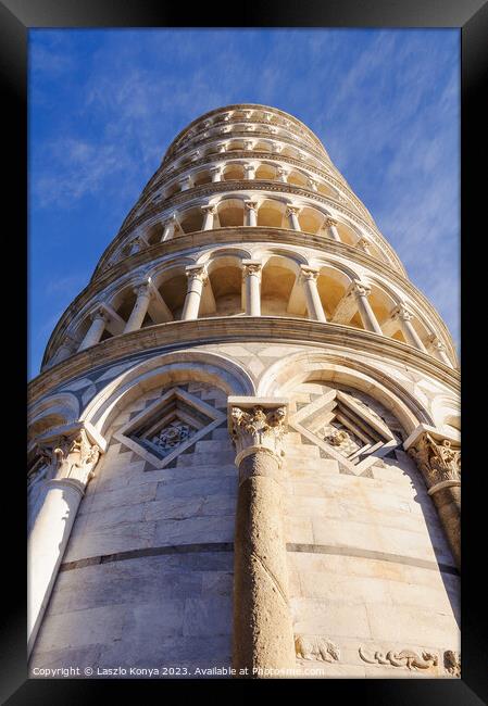 Leaning Tower - Pisa Framed Print by Laszlo Konya