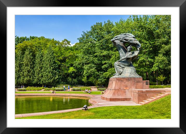 Chopin Monument in Lazienki Park in Warsaw Framed Mounted Print by Artur Bogacki