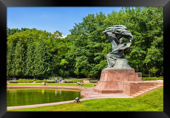 Chopin Monument in Lazienki Park in Warsaw Framed Print by Artur Bogacki