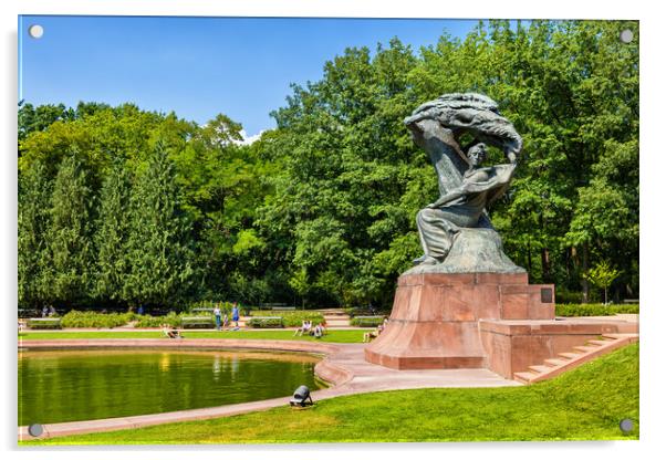 Chopin Monument in Lazienki Park in Warsaw Acrylic by Artur Bogacki