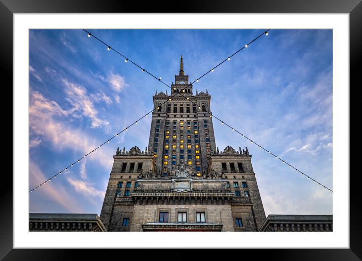 Palace of Culture and Science in Warsaw Framed Mounted Print by Artur Bogacki