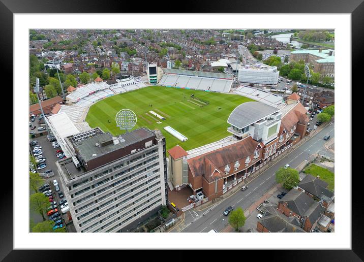 Trent Bridge Nottingham Framed Mounted Print by Apollo Aerial Photography
