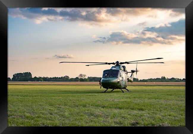 Lynx Mk7 Helicopter Framed Print by J Biggadike